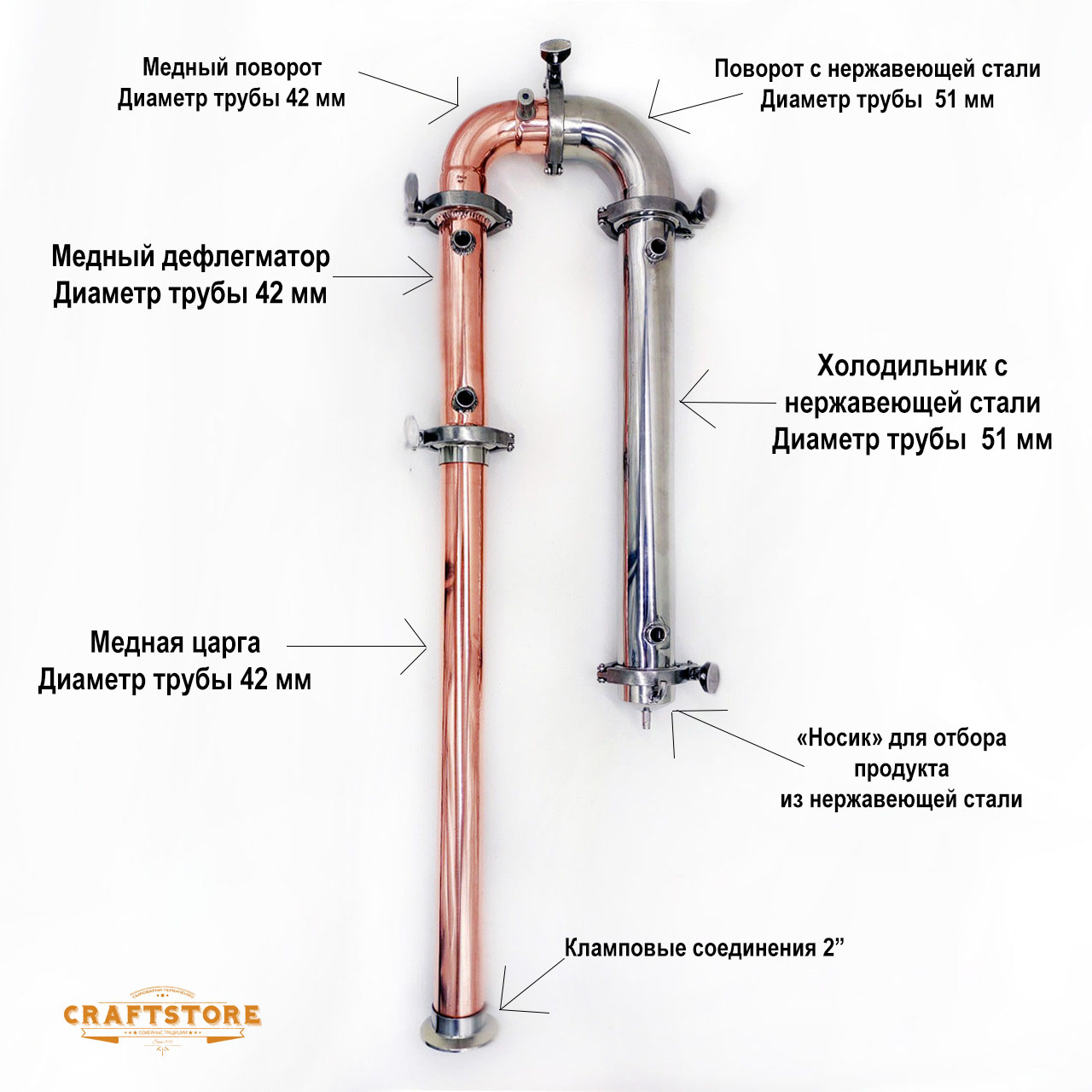 Колонна пивная медная 571 НВ I